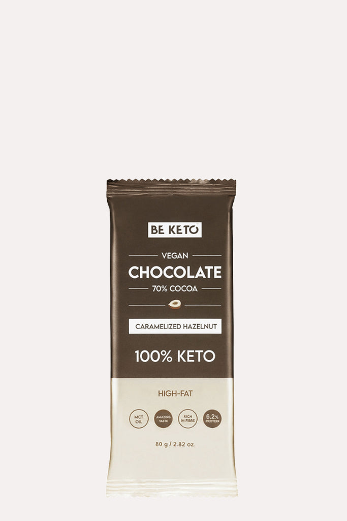 Σοκολάτα <br> Vegan Keto & MCT Oil Caramelized Hazelnut <br> <span> 80gr </span>